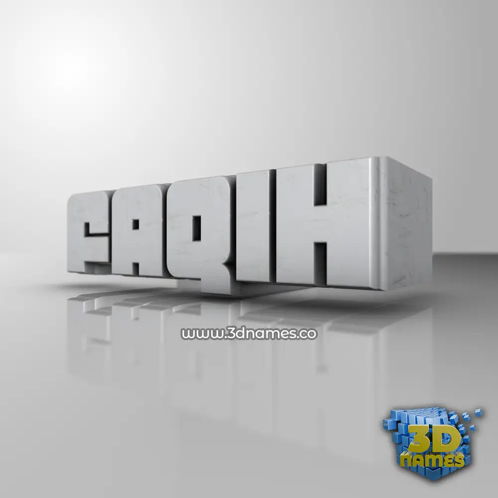 faqih in White Metro style - 3D name wallpaper
