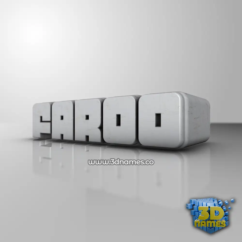 faroo in White Metro style - 3D name wallpaper