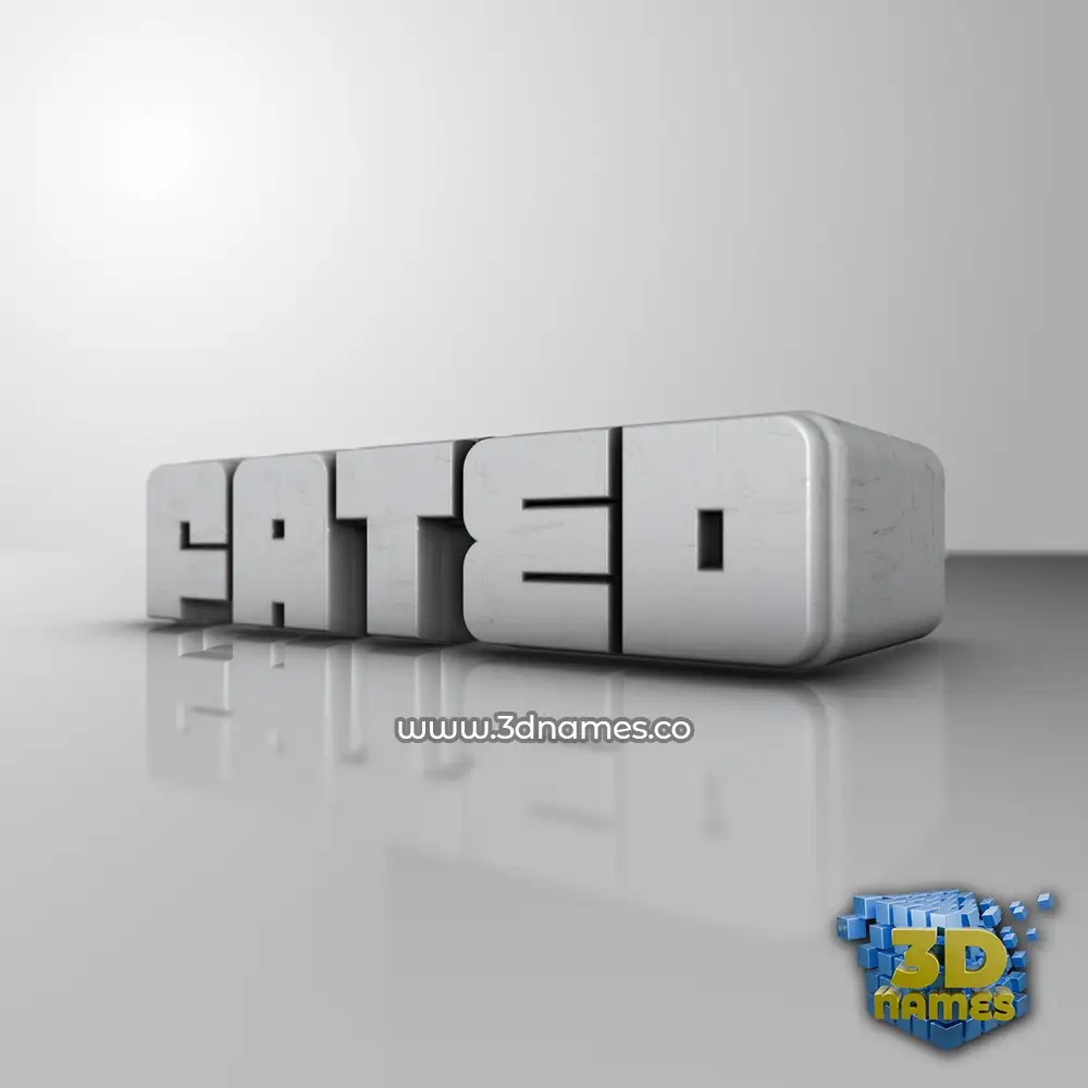 fated in White Metro style - 3D name wallpaper