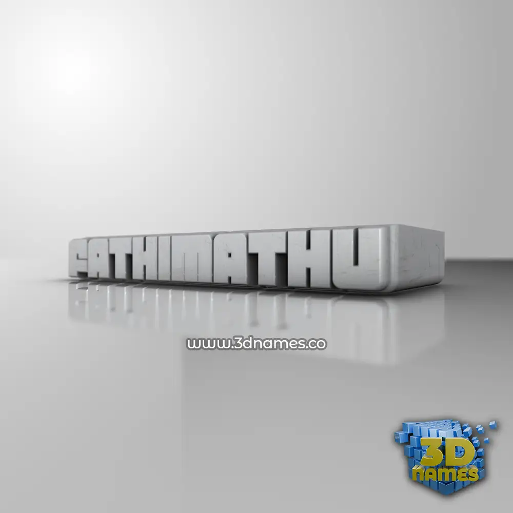 fathimathu in White Metro style - 3D name wallpaper