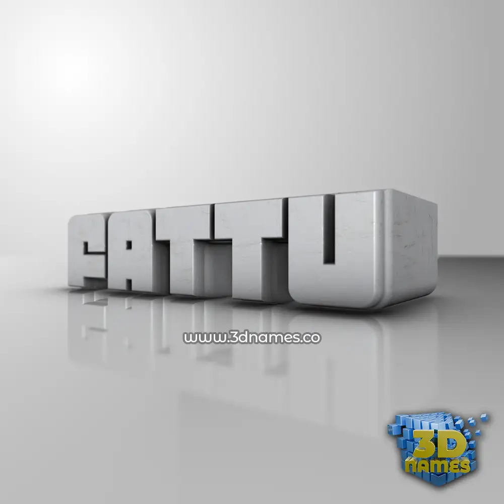 fattu in White Metro style - 3D name wallpaper