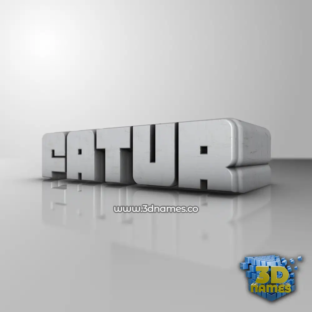 fatur in White Metro style - 3D name wallpaper