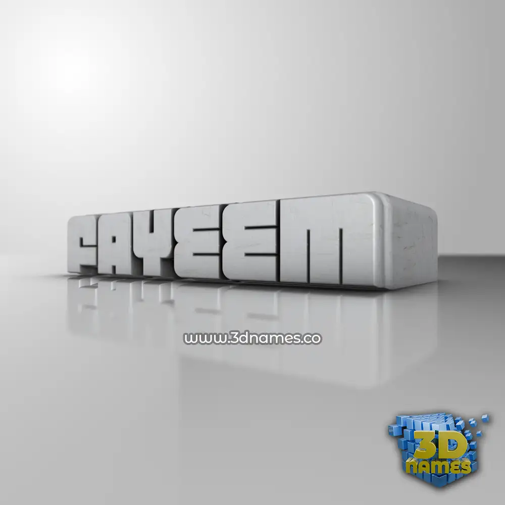 fayeem in White Metro style - 3D name wallpaper