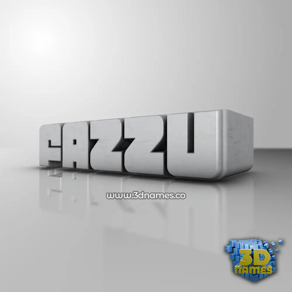 fazzu in White Metro style - 3D name wallpaper