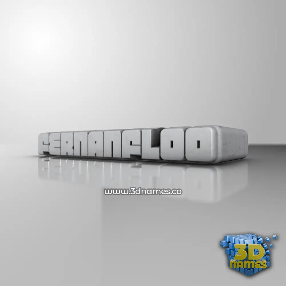 fernanfloo in White Metro style - 3D name wallpaper