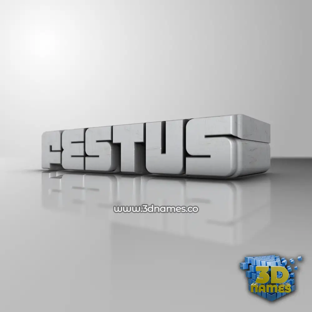 festus in White Metro style - 3D name wallpaper