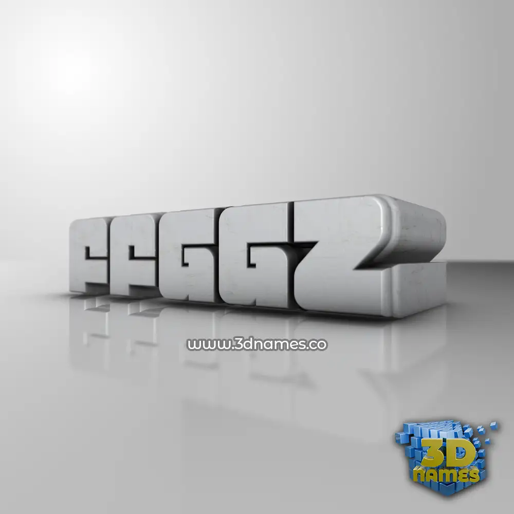 ffggz in White Metro style - 3D name wallpaper