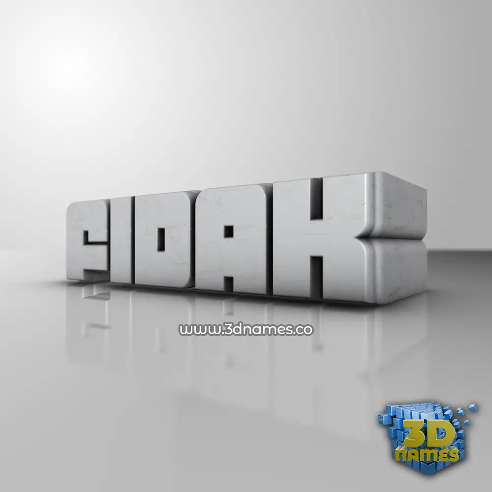 fidak in White Metro style - 3D name wallpaper