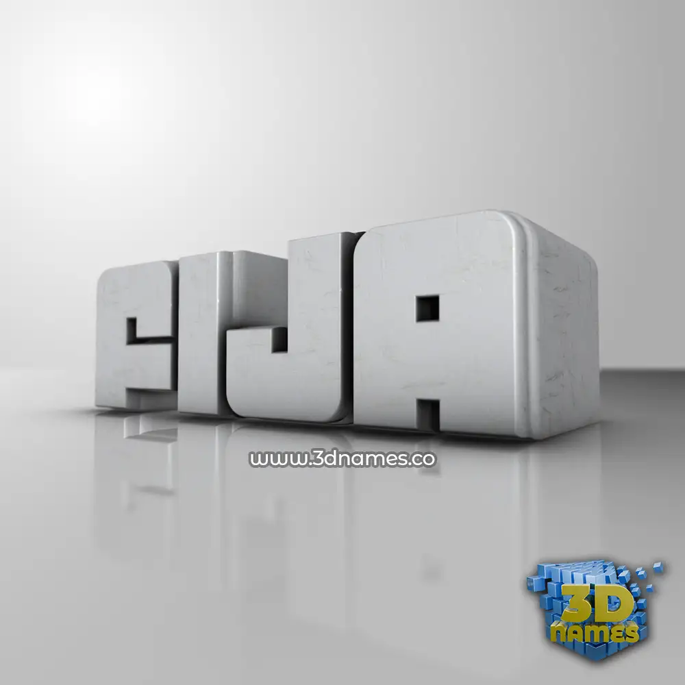 fija in White Metro style - 3D name wallpaper