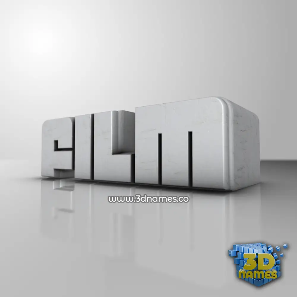 film in White Metro style - 3D name wallpaper