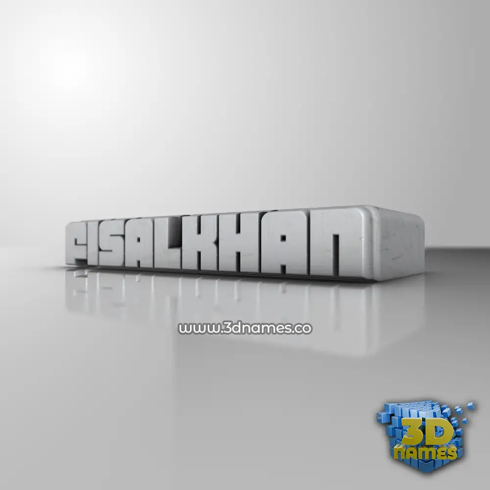 fisalkhan in White Metro style - 3D name wallpaper