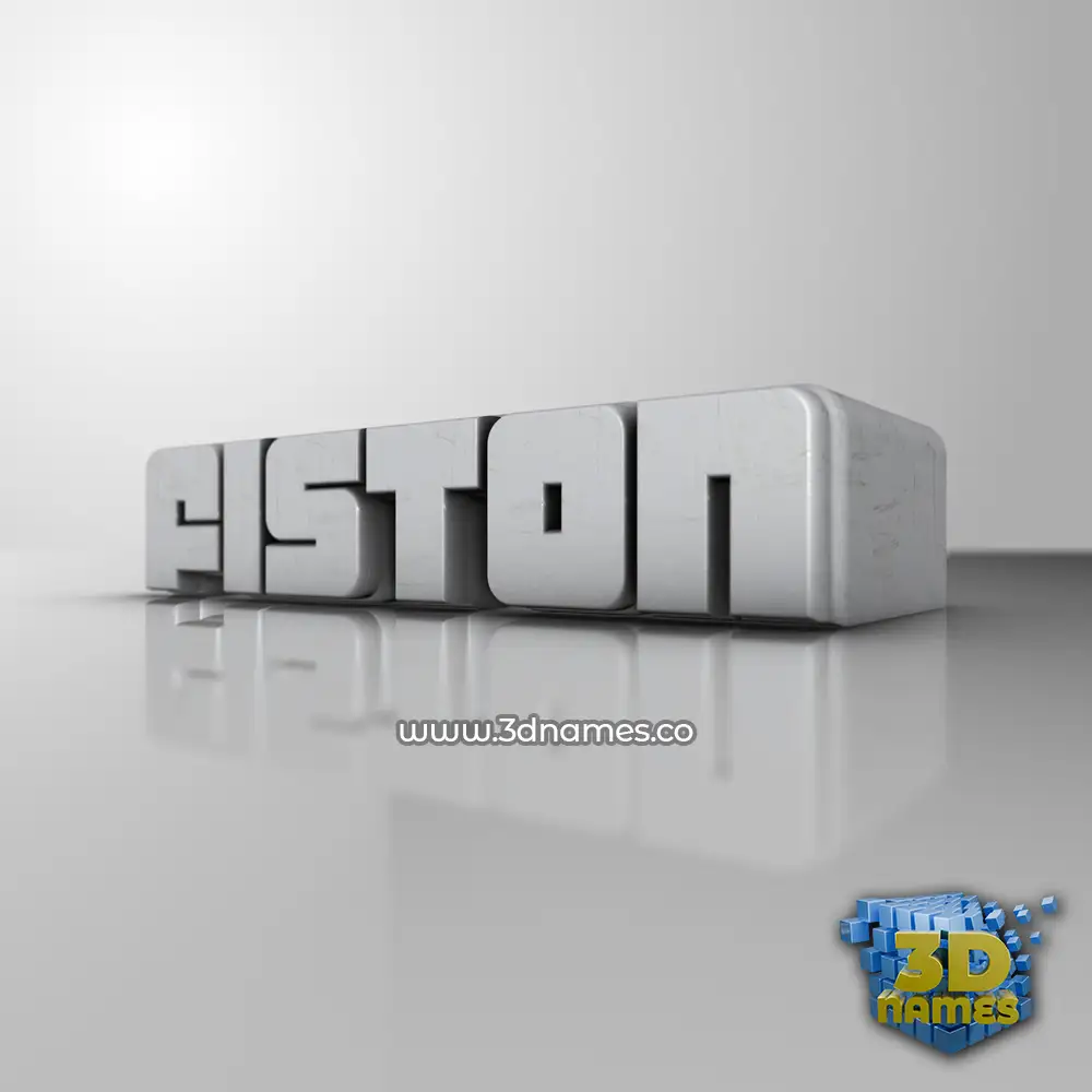 fiston in White Metro style - 3D name wallpaper