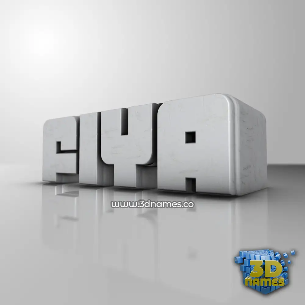 fiya in White Metro style - 3D name wallpaper