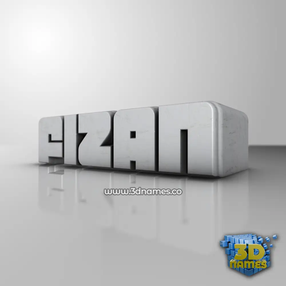 fizan in White Metro style - 3D name wallpaper