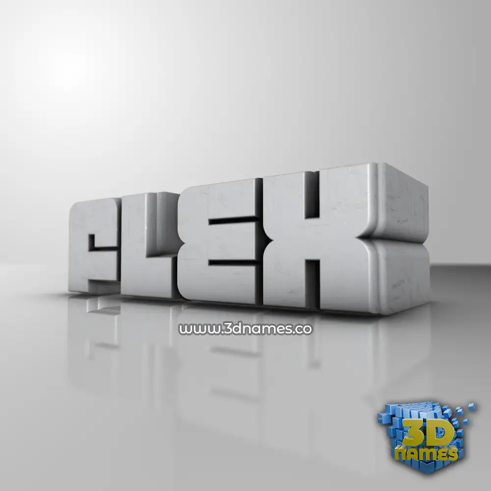 flex in White Metro style - 3D name wallpaper