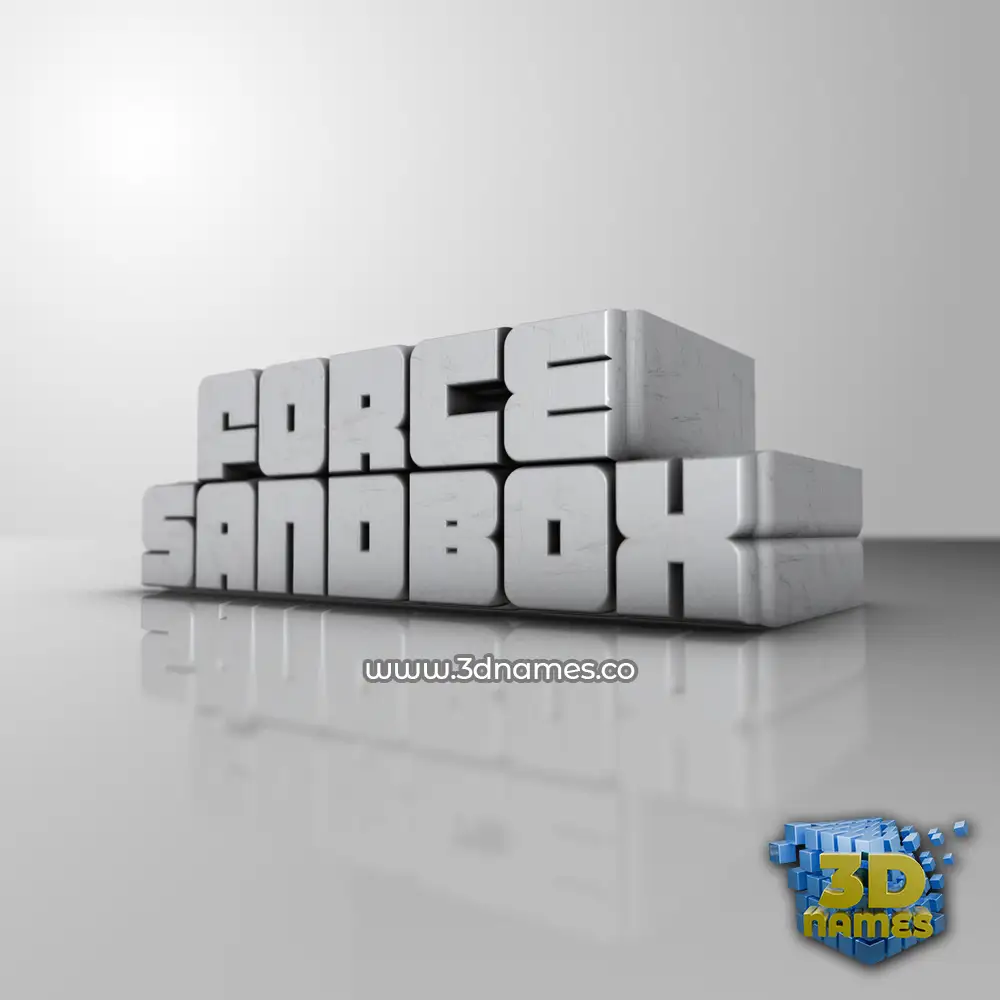 force sandbox in White Metro style - 3D name wallpaper