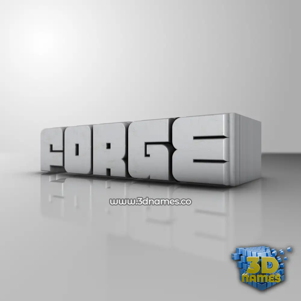 forge in White Metro style - 3D name wallpaper