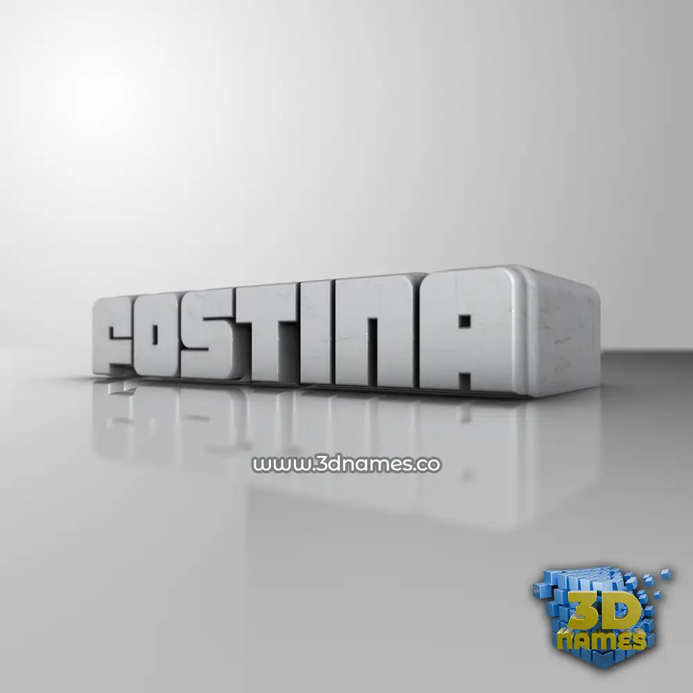 fostina in White Metro style - 3D name wallpaper