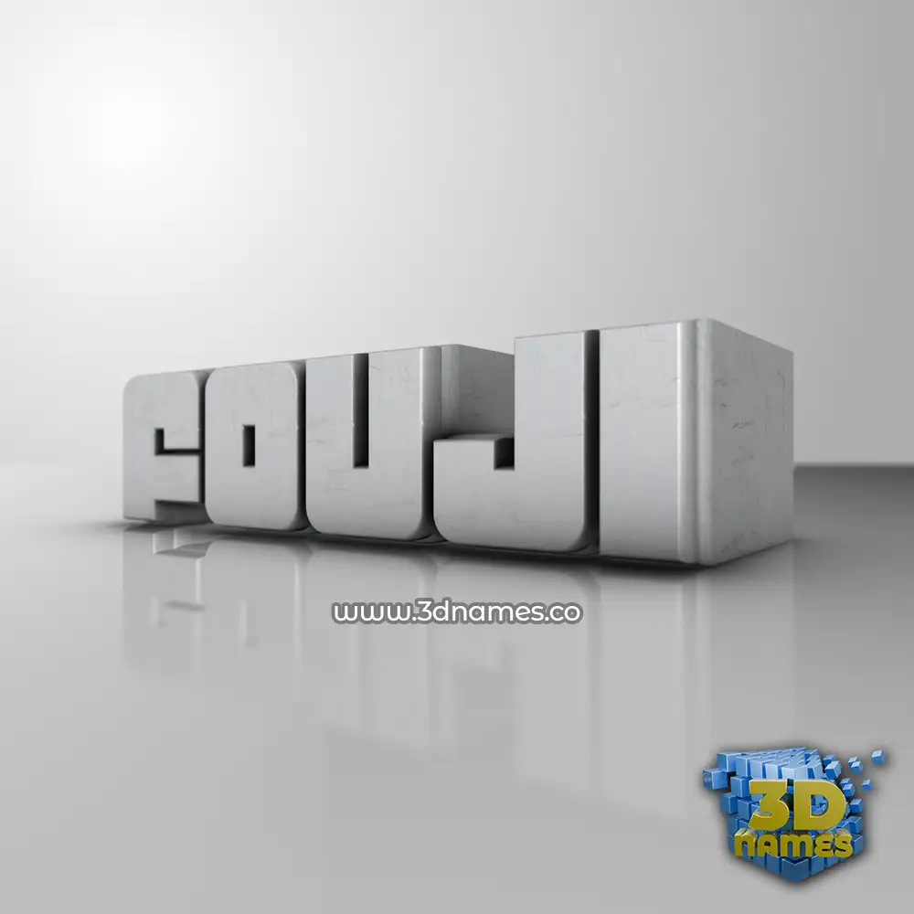 fouji in White Metro style - 3D name wallpaper