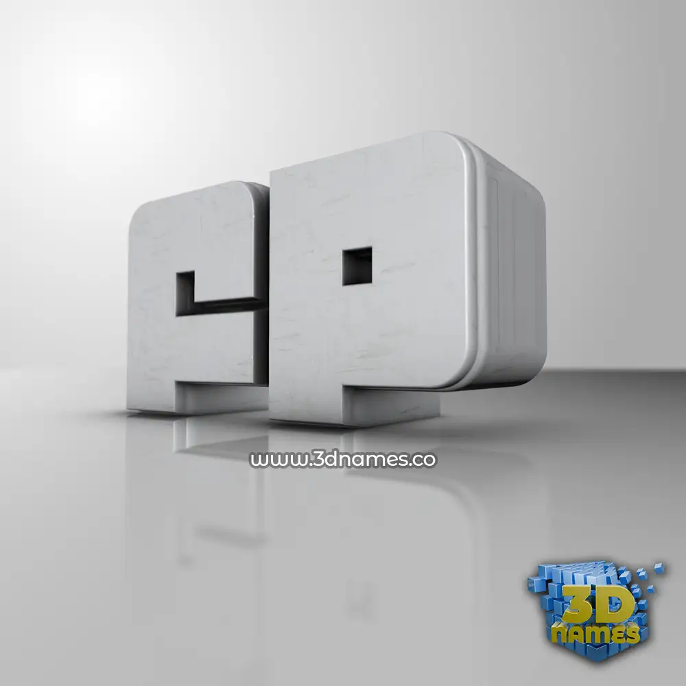 fp in White Metro style - 3D name wallpaper