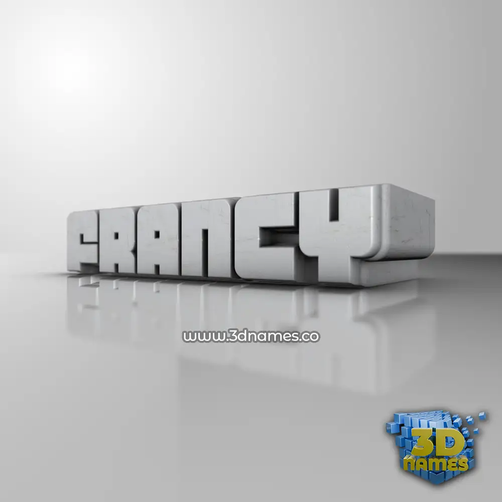 francy in White Metro style - 3D name wallpaper