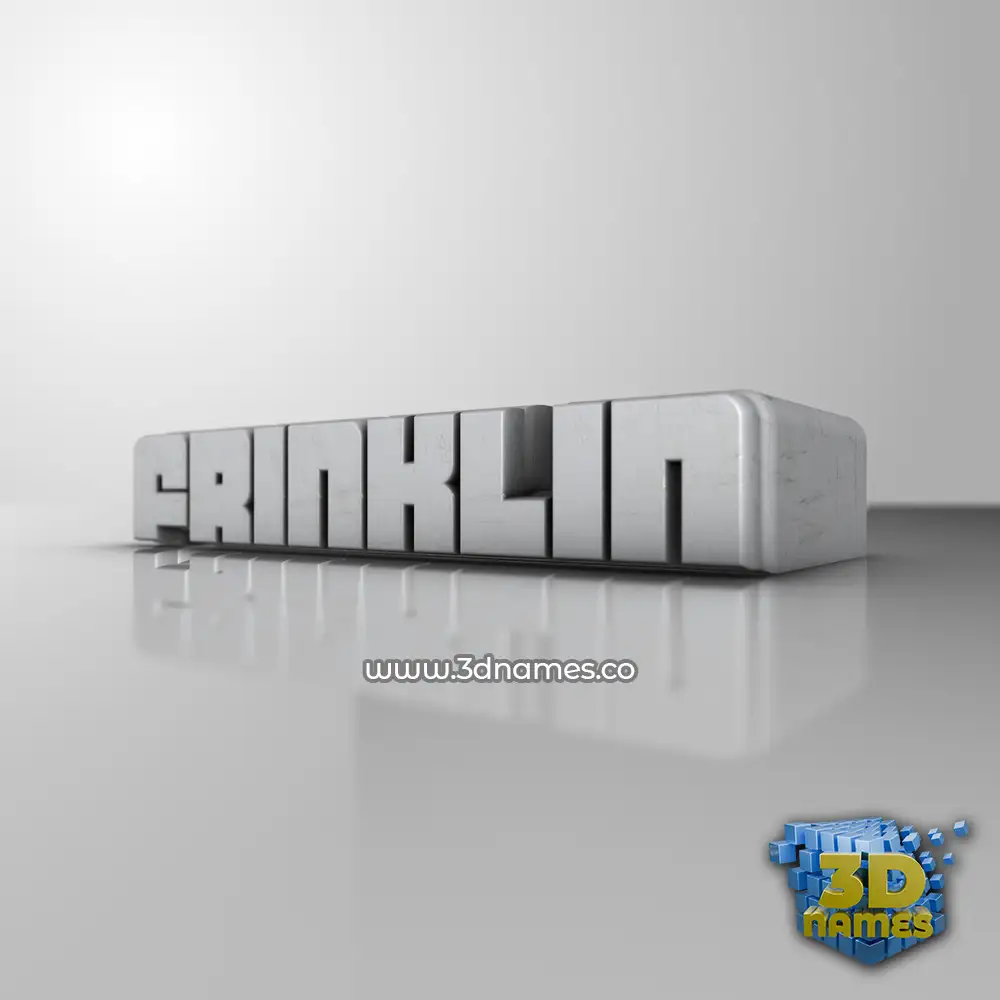 frinklin in White Metro style - 3D name wallpaper