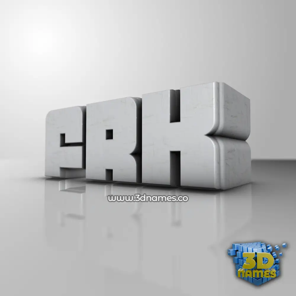frk in White Metro style - 3D name wallpaper