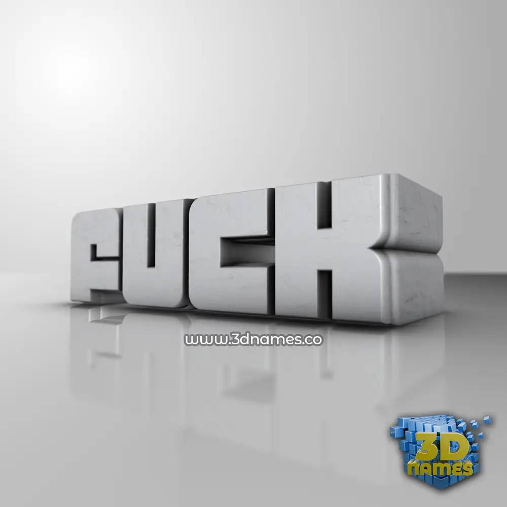 fuck in White Metro style - 3D name wallpaper