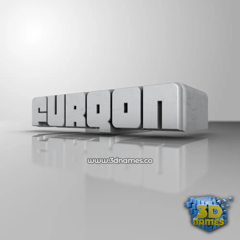 furqon in White Metro style - 3D name wallpaper