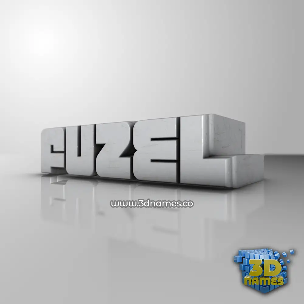 fuzel in White Metro style - 3D name wallpaper