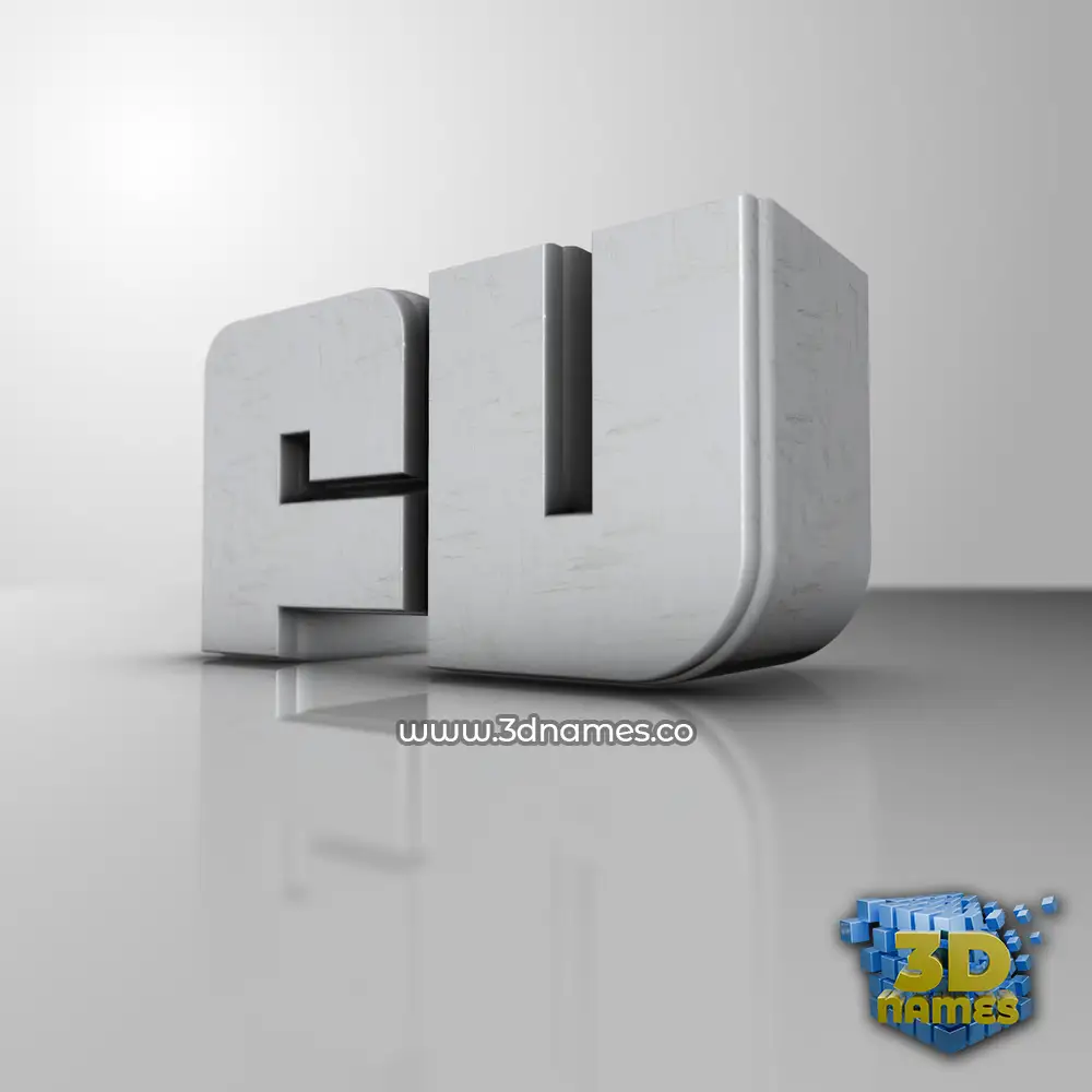 fv in White Metro style - 3D name wallpaper