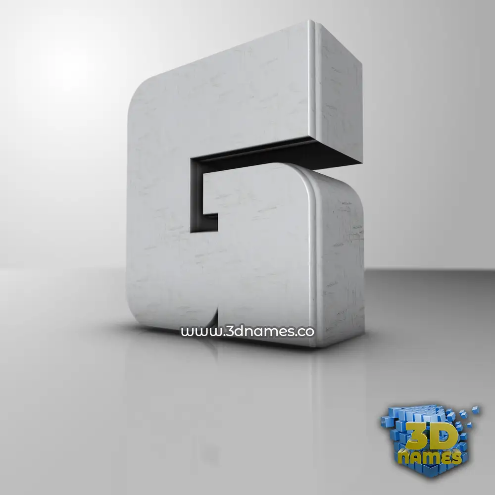g in White Metro style - 3D name wallpaper