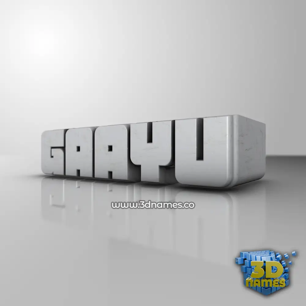 gaayu in White Metro style - 3D name wallpaper