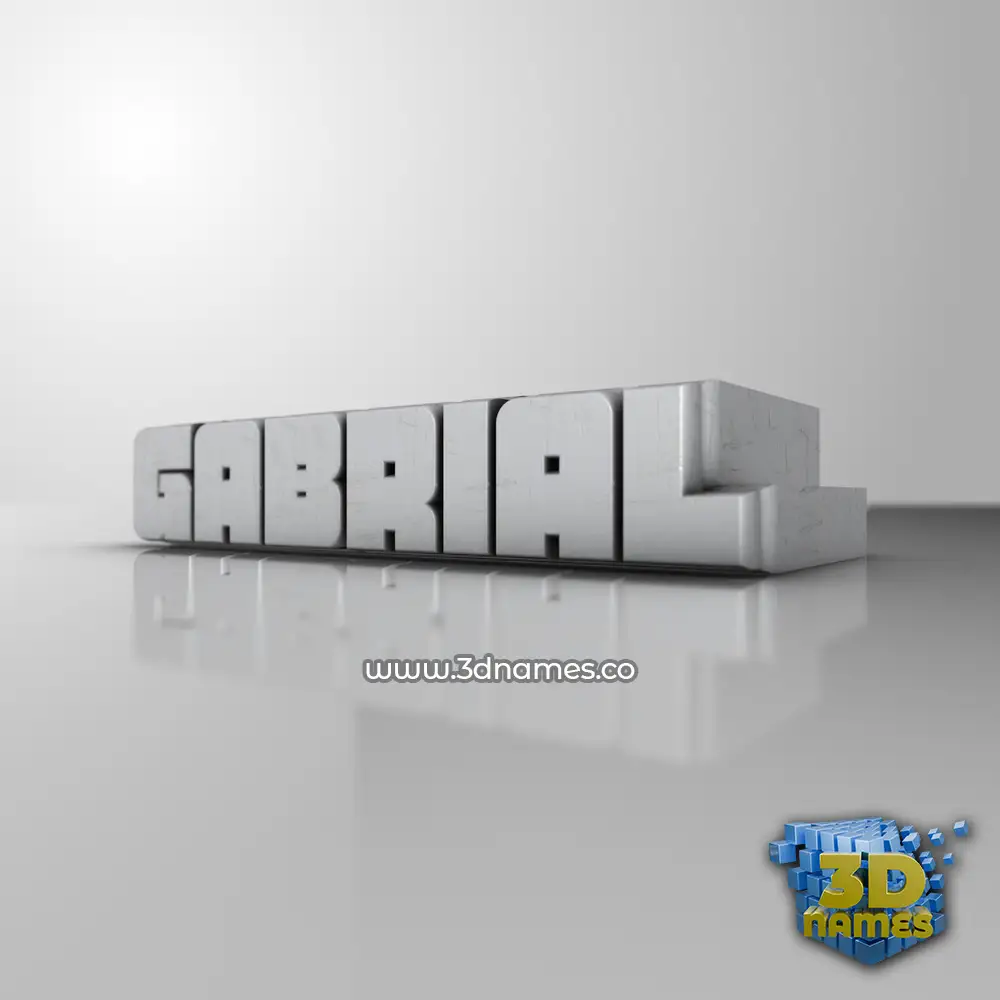 gabrial in White Metro style - 3D name wallpaper
