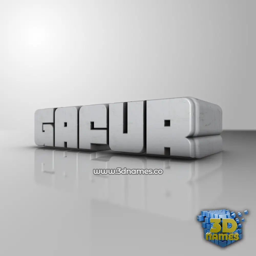 gafur in White Metro style - 3D name wallpaper