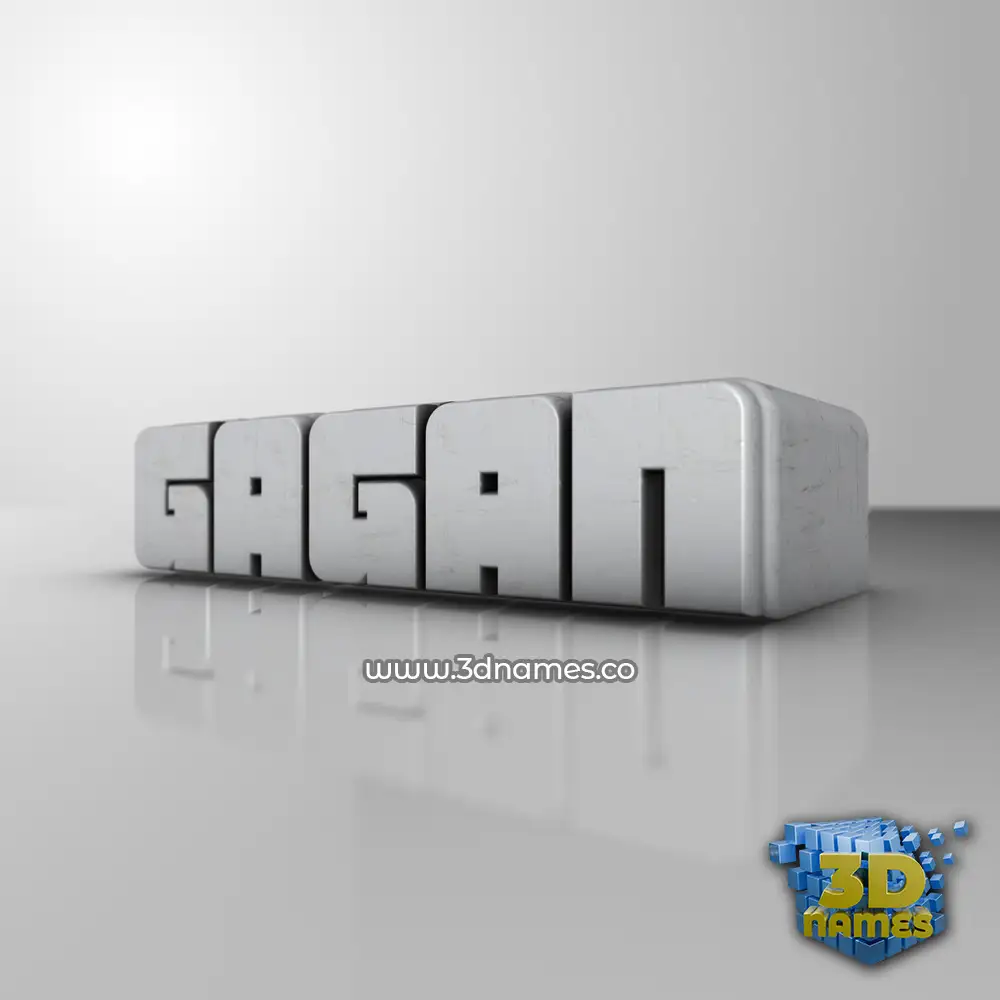 gagan in White Metro style - 3D name wallpaper