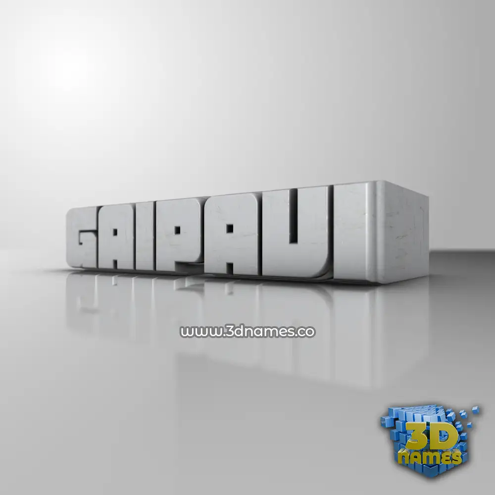 gaipavi in White Metro style - 3D name wallpaper