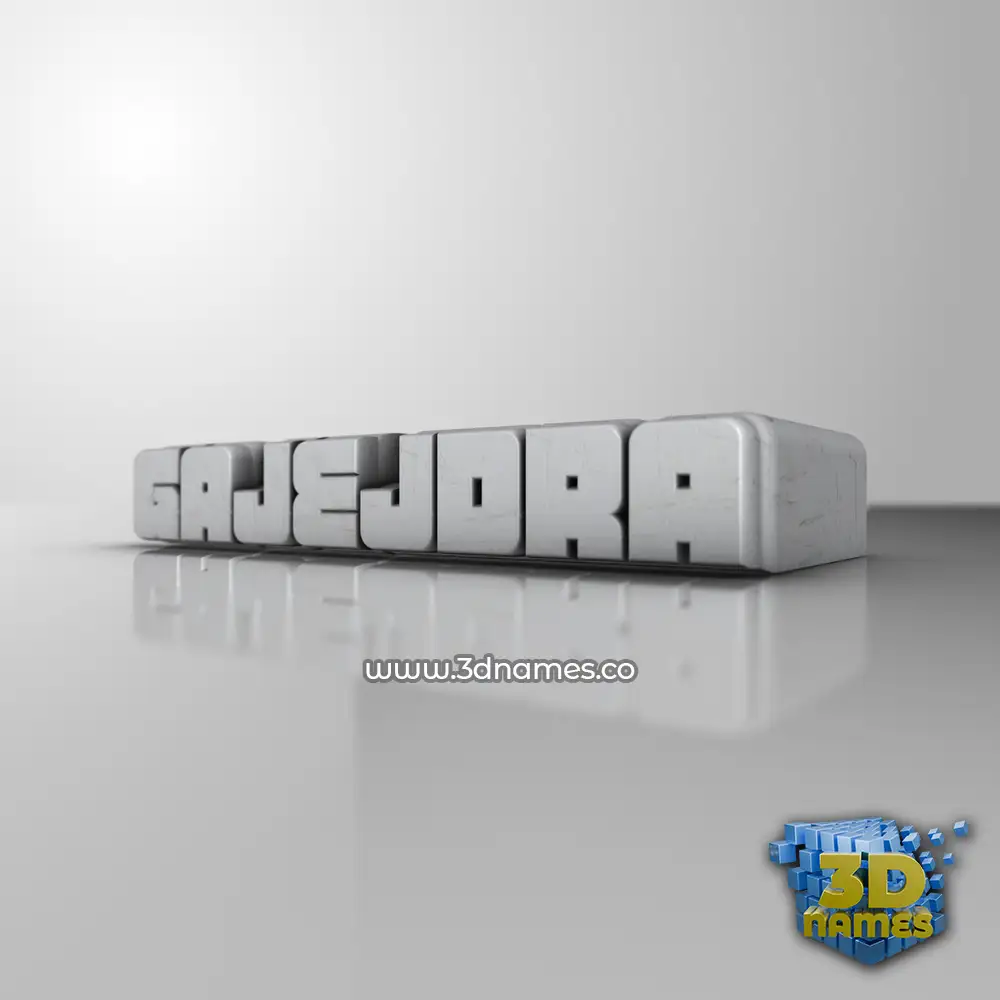 gajejdra in White Metro style - 3D name wallpaper