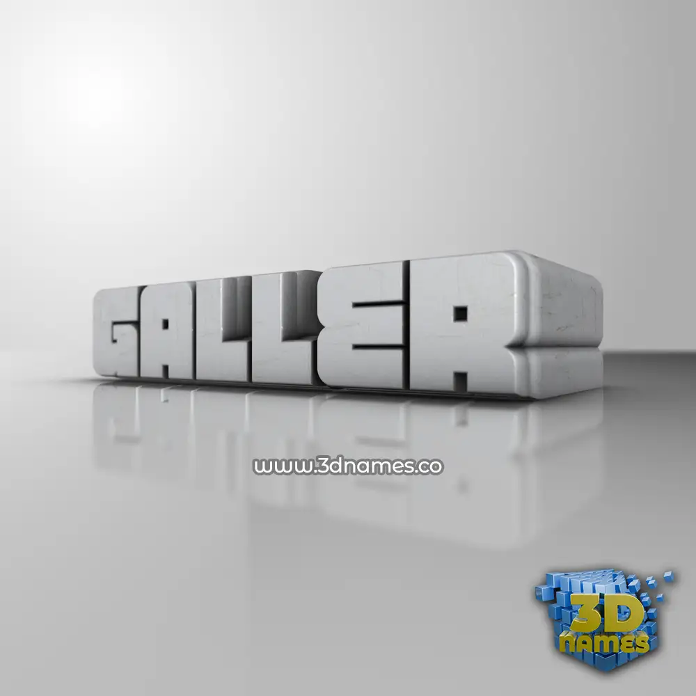 galler in White Metro style - 3D name wallpaper