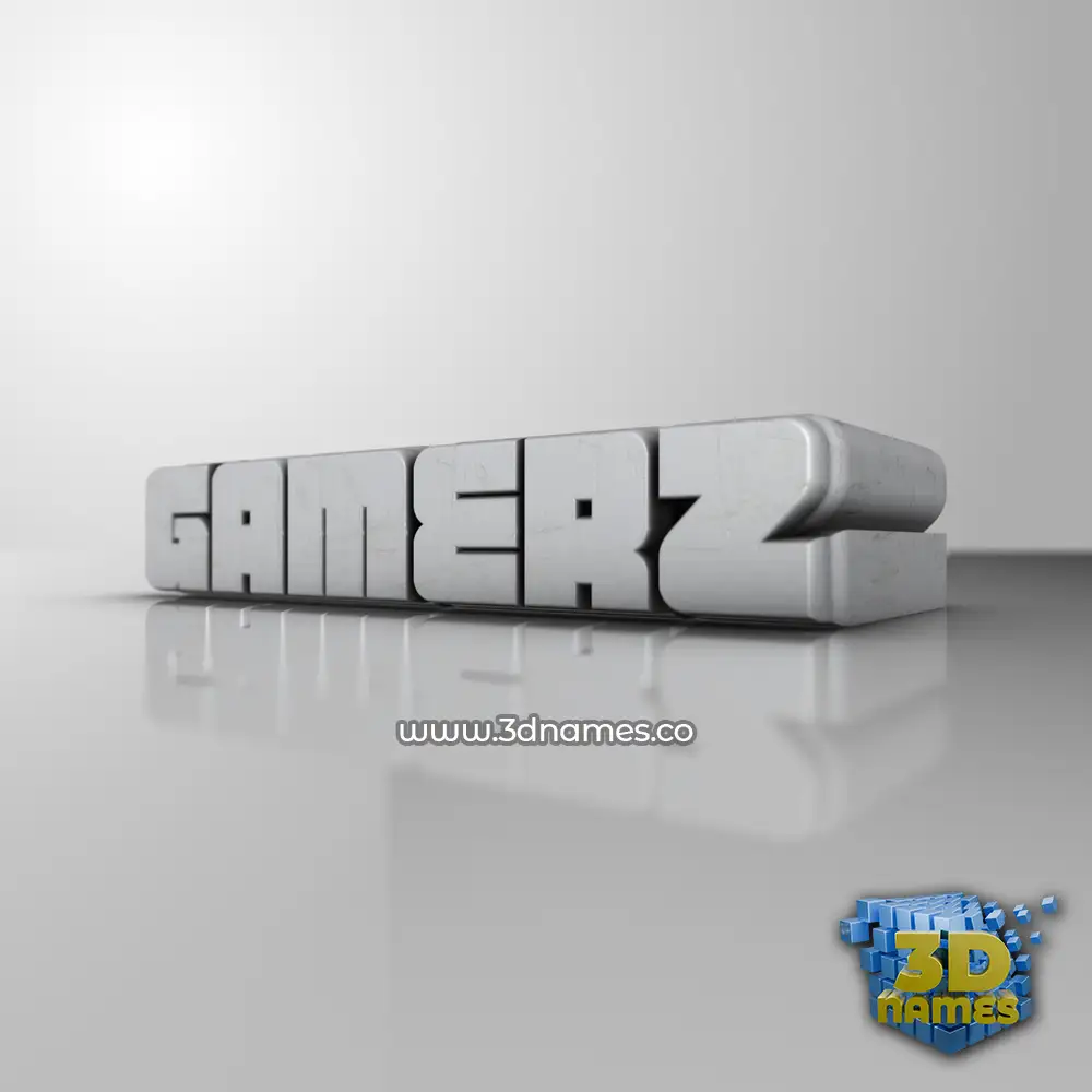 gamerz in White Metro style - 3D name wallpaper