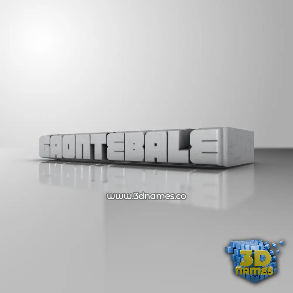 gaontebale in White Metro style - 3D name wallpaper