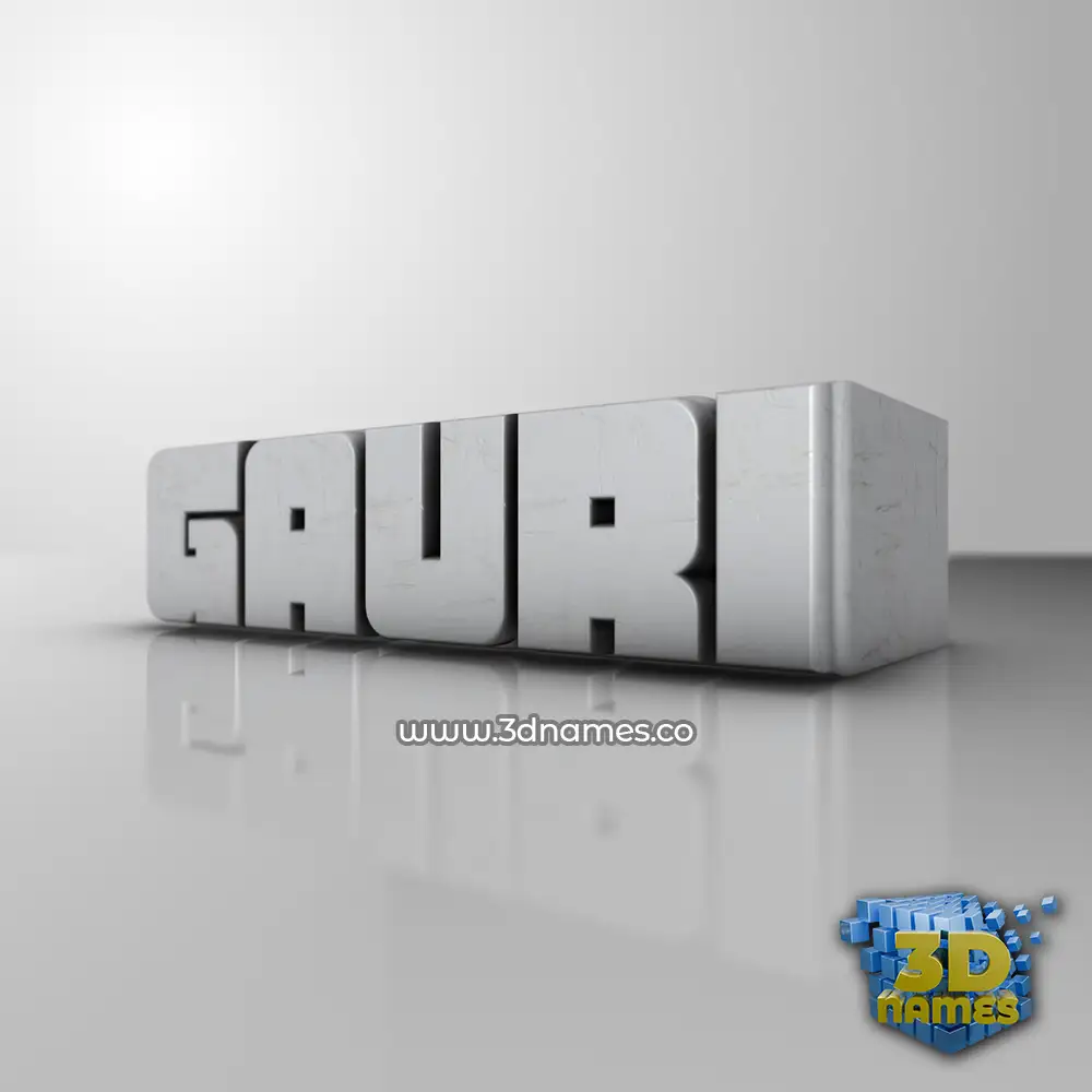 gauri in White Metro style - 3D name wallpaper