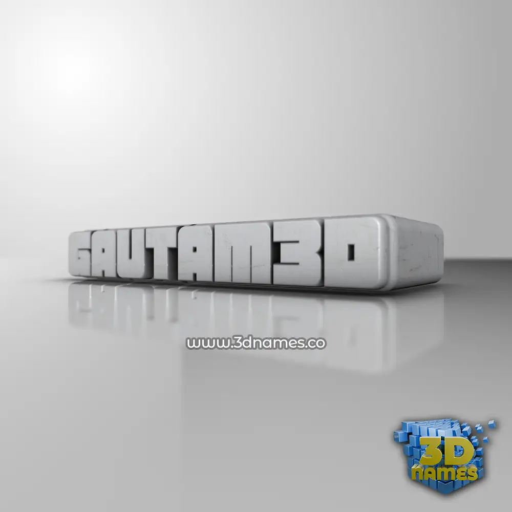 gautam3d in White Metro style - 3D name wallpaper
