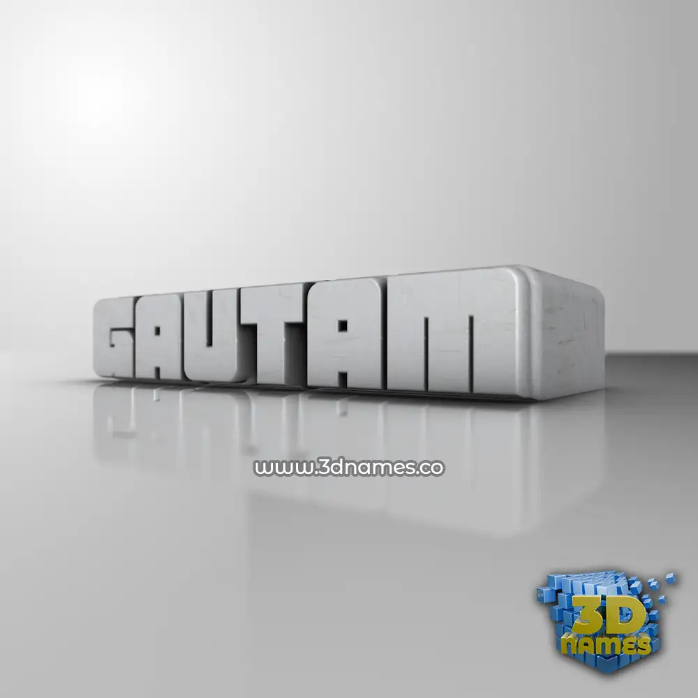 gautam in White Metro style - 3D name wallpaper
