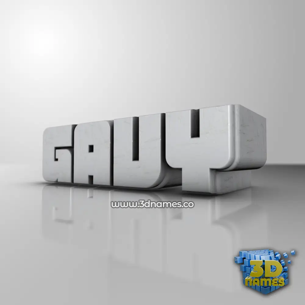 gavy in White Metro style - 3D name wallpaper