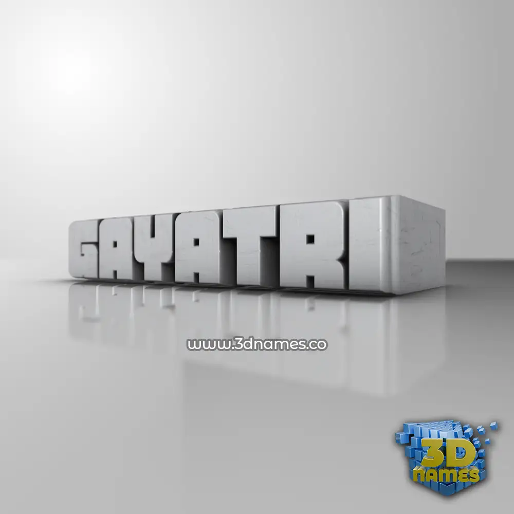 gayatri in White Metro style - 3D name wallpaper