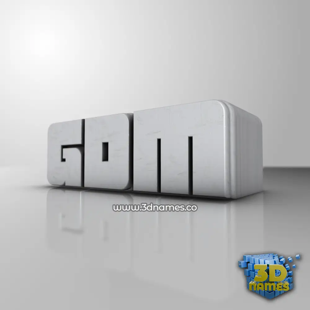 gdm in White Metro style - 3D name wallpaper