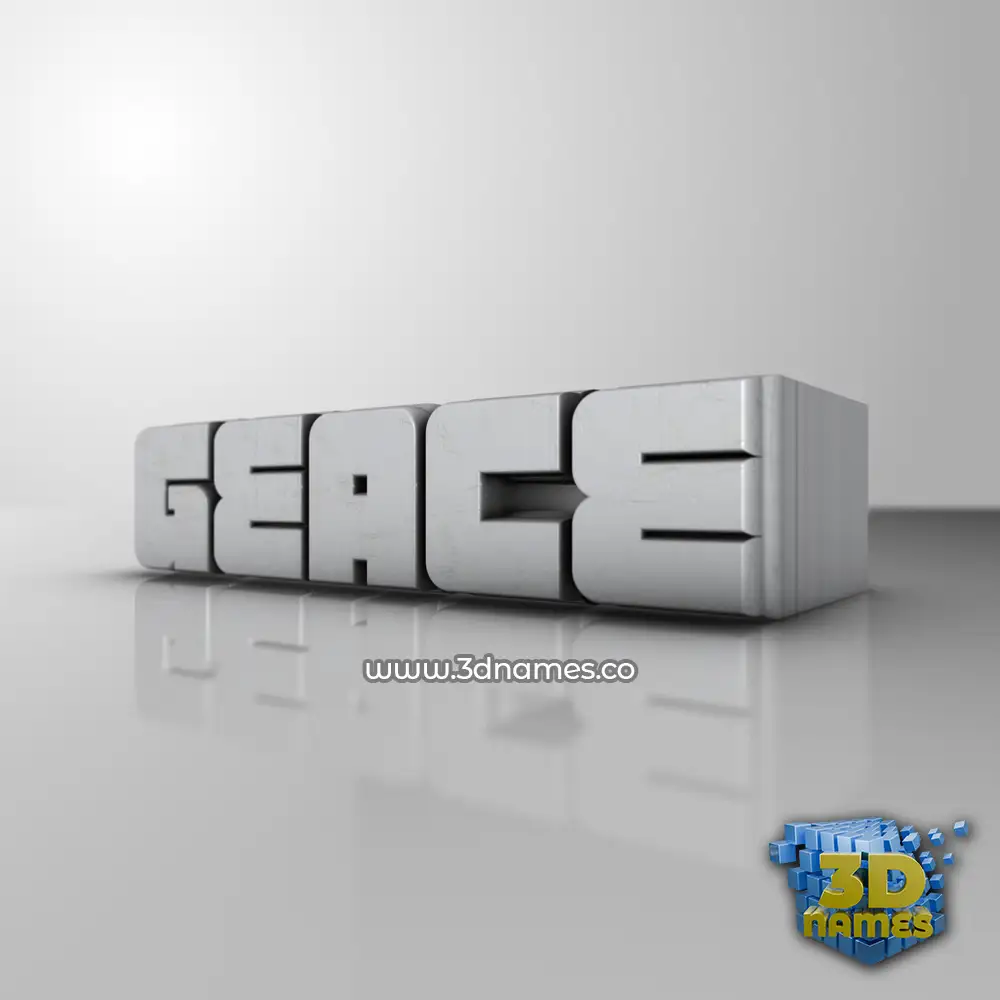 geace in White Metro style - 3D name wallpaper