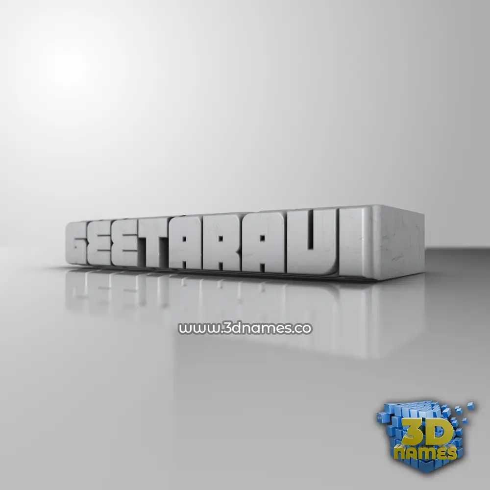 geetaravi in White Metro style - 3D name wallpaper