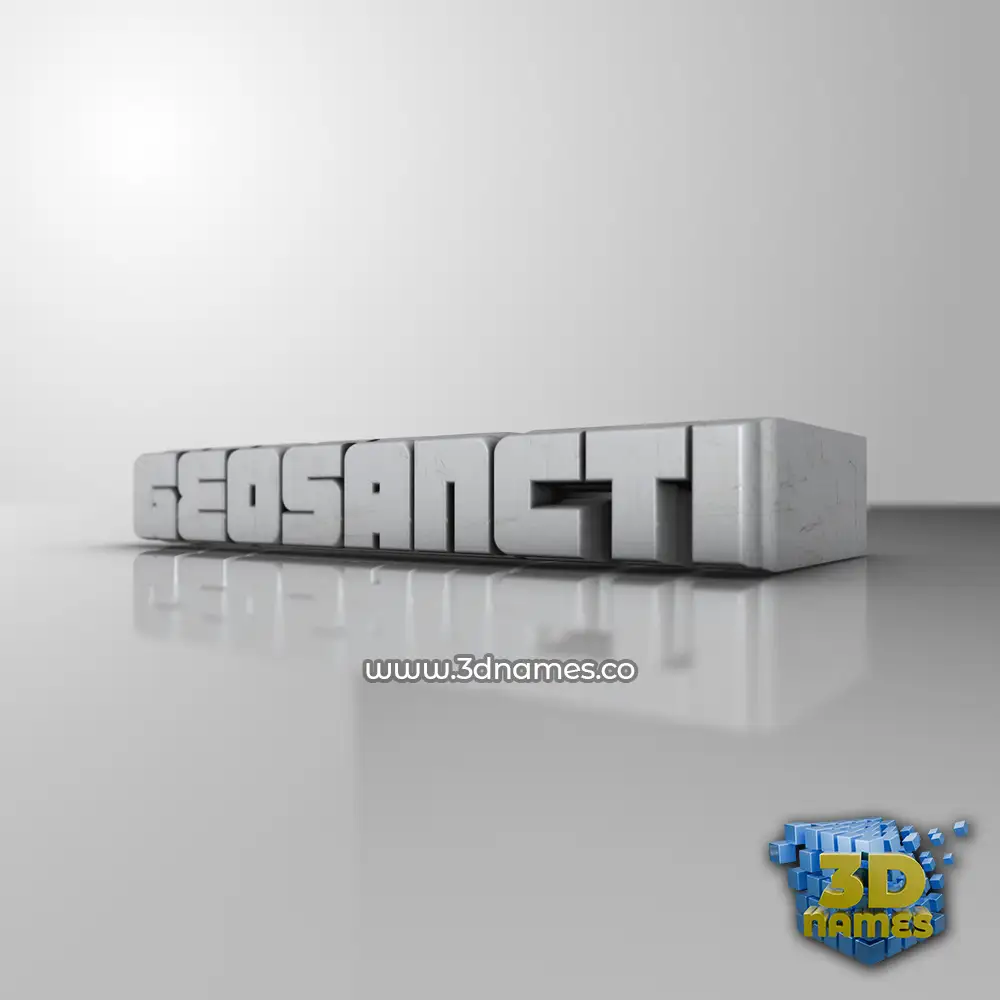 geosancti in White Metro style - 3D name wallpaper